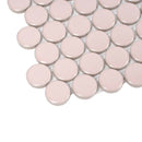 Nude Pink 12x12 Glossy Penny Round Porcelain Mosaic Tile (10 pack, 9.87 sq ft/case)