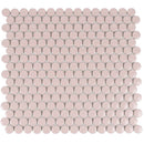 Nude Pink 12x12 Glossy Penny Round Porcelain Mosaic Tile (10 pack, 9.87 sq ft/case) - Sample