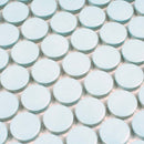 Cyan Blue 12x12 Matte Penny Round Porcelain Mosaic Tile (10 pack, 9.87 sq ft/case)