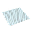 Cyan Blue 12x12 Matte Penny Round Porcelain Mosaic Tile (10 pack, 9.87 sq ft/case)