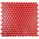 Red 12x12 Glossy Penny Round Porcelain Mosaic Tile (10 pack, 9.87 sq ft/case) - Sample