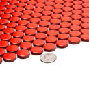 Red 12x12 Glossy Penny Round Porcelain Mosaic Tile (10 pack, 9.87 sq ft/case)