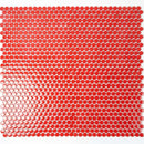 Red 12x12 Glossy Penny Round Porcelain Mosaic Tile (10 pack, 9.87 sq ft/case)