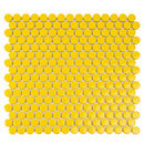 Yellow 12x12 Glossy Penny Round Porcelain Mosaic Tile (10 pack, 9.87 sq ft/case)