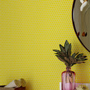 Yellow 12x12 Glossy Penny Round Porcelain Mosaic Tile (10 pack, 9.87 sq ft/case)