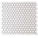 Pearl White 12x12 Matte Penny Round Porcelain Mosaic Tile (10 pack, 9.87 sq ft/case) - Sample