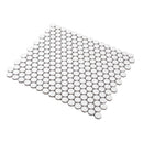 Pearl White 12x12 Matte Penny Round Porcelain Mosaic Tile (10 pack, 9.87 sq ft/case) - Sample