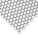 Pearl White 12x12 Matte Penny Round Porcelain Mosaic Tile (10 pack, 9.87 sq ft/case) - Sample
