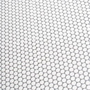 Pearl White 12x12 Matte Penny Round Porcelain Mosaic Tile (10 pack, 9.87 sq ft/case) - Sample