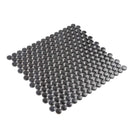Black 12x12 Glossy Penny Round Porcelain Mosaic Tile (10 pack, 9.87 sq ft/case) - Sample
