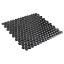 Black 12x12 Glossy Penny Round Porcelain Mosaic Tile (10 pack, 9.87 sq ft/case) - Sample