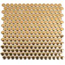 Gold 12x12 Glossy Penny Round Porcelain Mosaic Tile (10 pack, 9.87 sq ft/case) - Sample