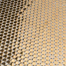 Gold 12x12 Glossy Penny Round Porcelain Mosaic Tile (10 pack, 9.87 sq ft/case) - Sample