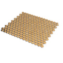 Gold 12x12 Glossy Penny Round Porcelain Mosaic Tile (10 pack, 9.87 sq ft/case) - Sample