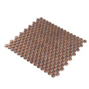 Copper Gold 12x12 Matte Penny Round Porcelain Mosaic Tile (10 pack, 9.87 sq ft/case) - Sample