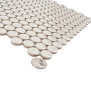 Portland Gray 12x12 Glossy Penny Round Porcelain Mosaic Tile (10 pack, 9.87 sq ft/case)