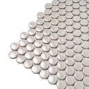 Portland Gray 12x12 Glossy Penny Round Porcelain Mosaic Tile (10 pack, 9.87 sq ft/case)