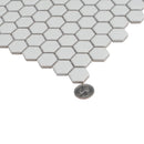 White 10x12 Matte Hexagon Porcelain Mosaic Tile (10 pack, 8.36 sq ft/case)