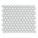 White 10x12 Matte Hexagon Porcelain Mosaic Tile (10 pack, 8.36 sq ft/case)