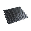 Black 10x12 Matte Hexagon Porcelain Mosaic Tile (10 pack, 8.36 sq ft/case) - Sample