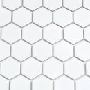 White 11x11 Matte Hexagon Porcelain Mosaic Tile (10 pack, 8.25 sq ft/case) - Sample