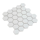 White 11x11 Matte Hexagon Porcelain Mosaic Tile (10 pack, 8.25 sq ft/case) - Sample