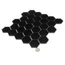 Black 11x11 Matte Hexagon Porcelain Mosaic Tile (10 pack, 8.25 sq ft/case) - Sample