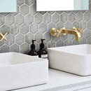 Gray 10x12 Hexagon Matte Porcelain Mosaic Tile (5 pack, 4.02 sq ft/case) - Sample