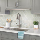 Light Gray 10x12 Matte Hexagon Porcelain Mosaic Tile (5 pack, 4.02 sq ft/case) - Sample