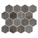 Ash Gray 10x12 Matte Hexagon Porcelain Mosaic Tile (5 pack, 4.02 sq ft/case) - Sample