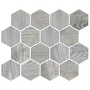 Gray 10x12 Hexagon Matte Porcelain Mosaic Tile (5 pack, 4.02 sq ft/case) - Sample
