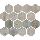 Gray 10x12 Matte Hexagon Porcelain Mosaic Tile (5 pack, 4.02 sq ft/case)