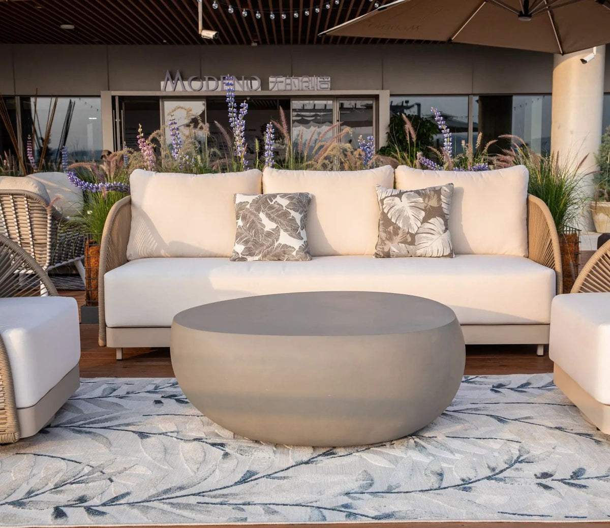 Malibu Outdoor Patio 3 Seat Sofa, photo 2 of 5