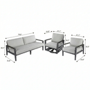 Laguna 3-Piece Aluminum Outdoor Patio Furniture Set by EnvelorHome