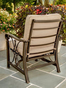 Aluminum Deep Seating Rocking Club Chairs in Antique Copper (set of 4)