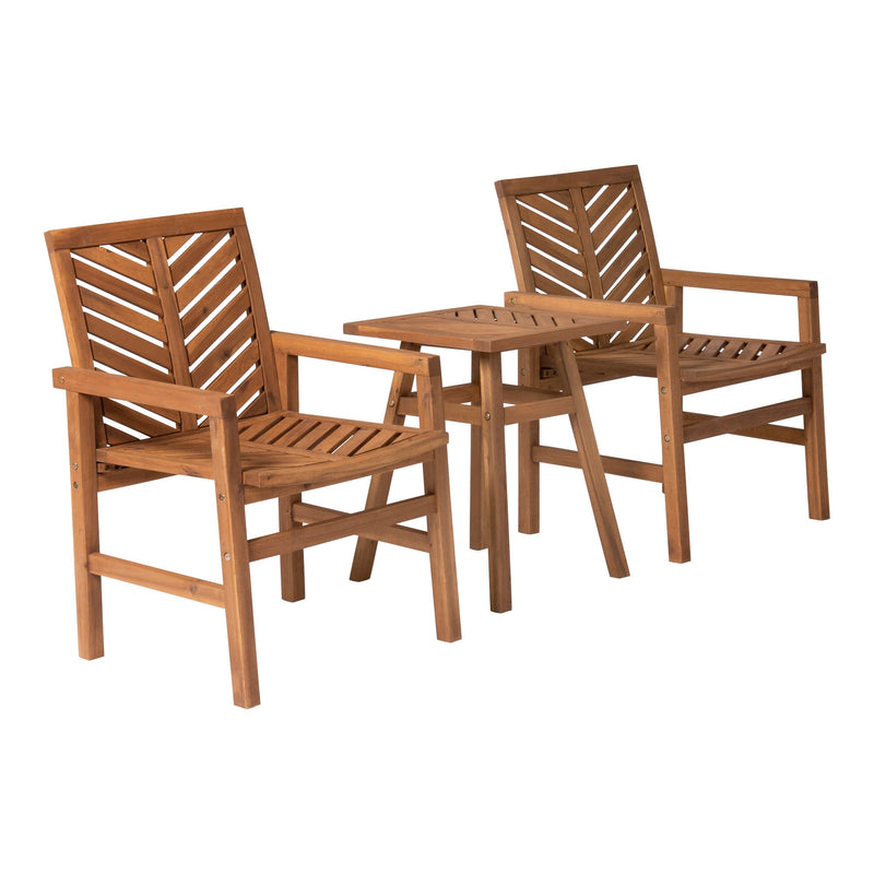 Vincent 3-Piece Chevron Outdoor Patio Chat Set