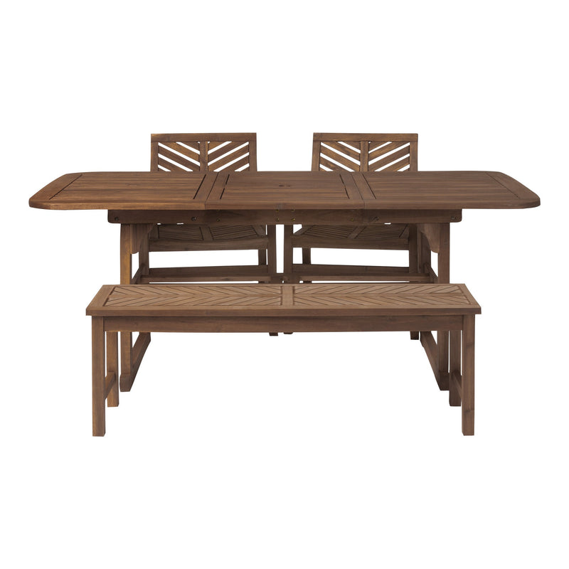 4-Piece Vincent Extendable Outdoor Patio Dining Set