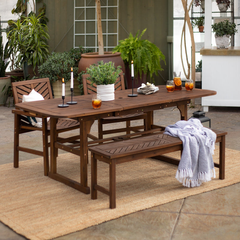 4-Piece Vincent Extendable Outdoor Patio Dining Set