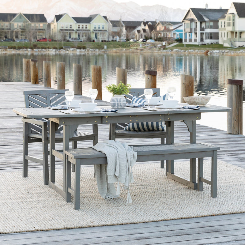 4-Piece Vincent Extendable Outdoor Patio Dining Set