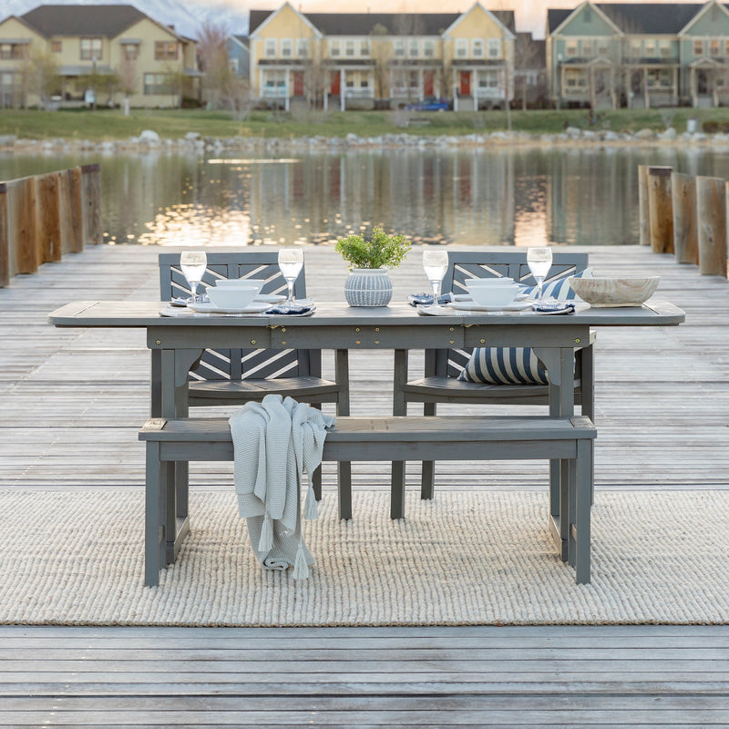 4-Piece Vincent Extendable Outdoor Patio Dining Set