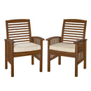 Midland Outdoor Patio Chairs with Cushions, Set of 2