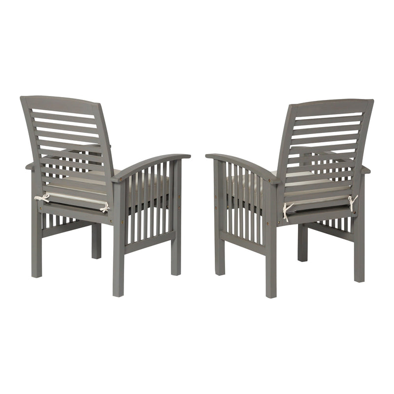 Midland Outdoor Patio Chairs with Cushions, Set of 2