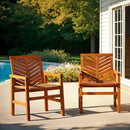 Vincent Patio Wood Chairs, Set of 2