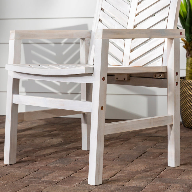Vincent Patio Wood Chairs, Set of 2 - WHS