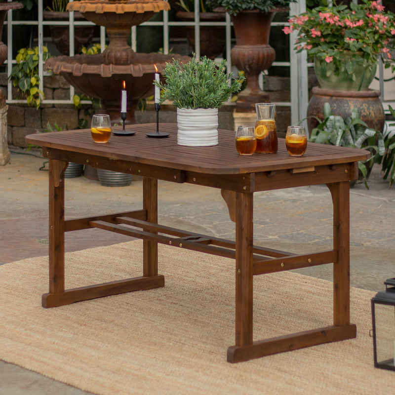 Midland Acacia Wood Outdoor Patio Butterfly Dining Table