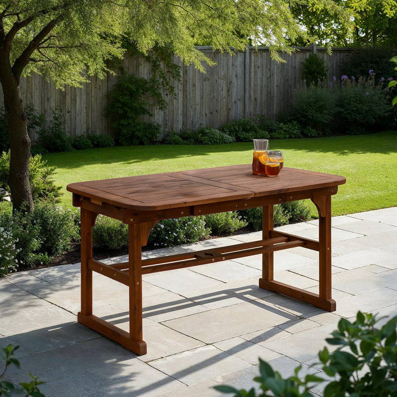 Midland Acacia Wood Outdoor Patio Butterfly Dining Table