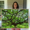 Oak Tree Wall Art Print, Forest Canvas Wall Art for Home and