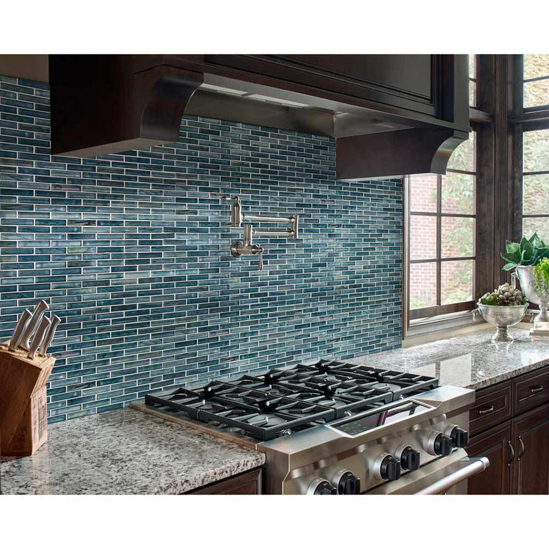 MSI Oasis Blast Glass Mosaic Tile 12"x12"