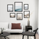 Beige Blue Coastal Gallery Wall. Set of 6 Prints by Wall Art Set