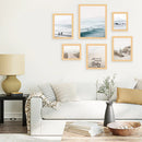 Beige Blue Coastal Gallery Wall. Set of 6 Prints by Wall Art Set